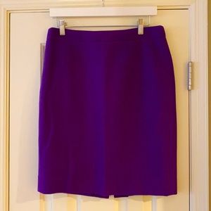 Purple Wool Pencil Skirt